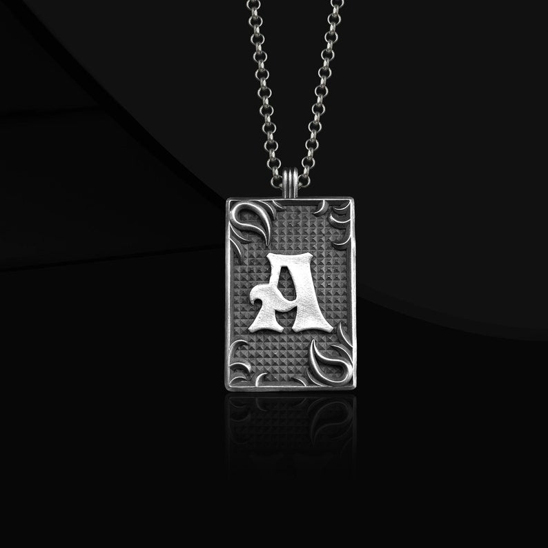 Personalized Initial Pendant Necklace in 925 Sterling Silve