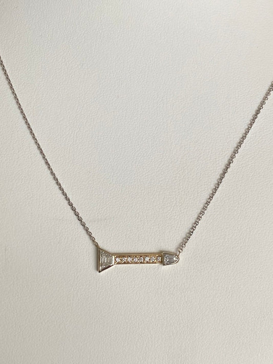 Geometric Diamond-Accent Necklace in 925 Sterling Silver