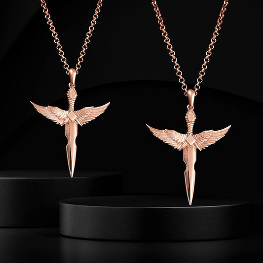 Winged Sword Pendant in 925 Sterling Silver