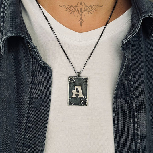 Personalized Initial Pendant Necklace in 925 Sterling Silve