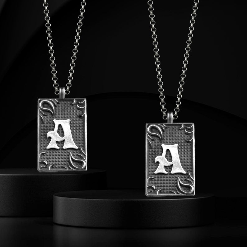 Personalized Initial Pendant Necklace in 925 Sterling Silve